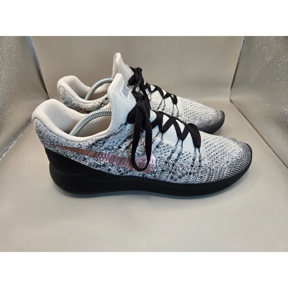 Nike LunarEpic Flyknit 2 Explorer Shoes Mens 11.5 White Running Athletic Sneaker